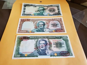 3 Uruguay  specimen have glue marks  - Picture 1 of 2