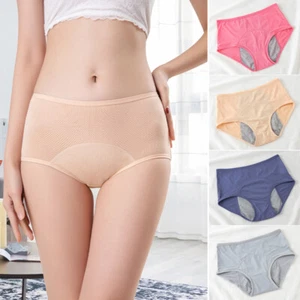 Women Menstrual Period Physiological Pants Plus Size Leakproof Briefs Underwear. - Picture 1 of 17
