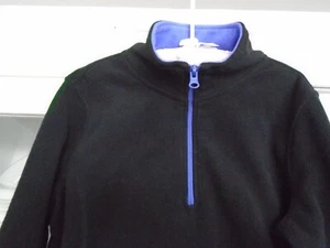 BTS-OLD NAVY ACTIVE Girls size 14 Cute BLACK 1/4-ZIP FLEECE Pullover - Picture 1 of 5