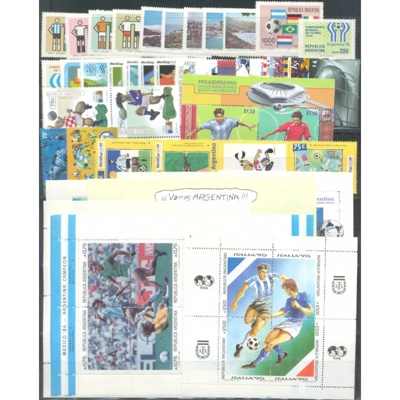 SOCCER-ARGENTINA-DIFFERENT YEARS-COMPLETE SETS-MNH- - Image 1 of 1