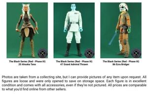 Star Wars Black Series Red Phase III 6 Inches Action Figures Rebels (LOOSE)