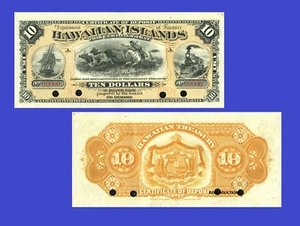 HAWAII 10 DOLLAR 1880 / Copy - Picture 1 of 1
