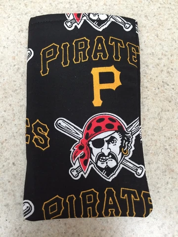 Sunglass / Eyeglass Soft Fabric Case - Pittsburgh Pirates on Black - MLB Cover