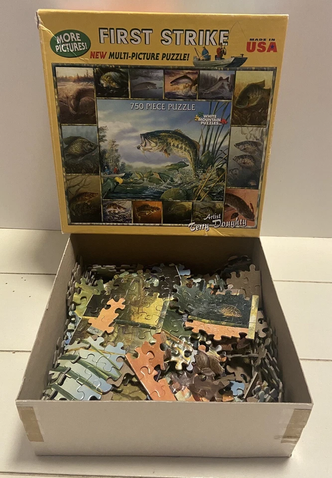 First Strike 750 Piece Puzzle White Mountain USA - Image 1 of 4
