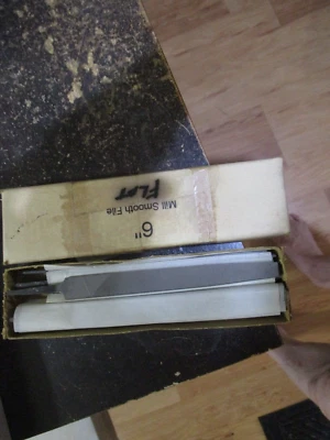 Box Of 12 NOS 6" Mill Smooth Metal Files Good Quality Import Great Price - Image 1 of 4