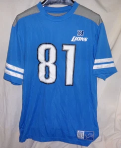 Calvin Johnson Detroit Lions NFL Majestic Blue Jersey Shirt Size Medium - Picture 1 of 2