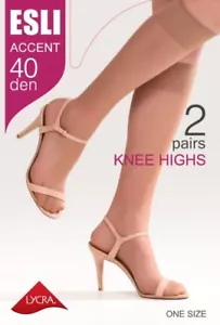 MEDIAS ALTAS HASTA LA RODILLA Esli Accent 40 Den | LOTE Calcetines Elásticos Transparentes - Imagen 1 de 1