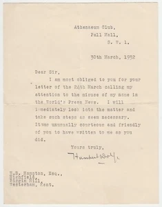 Humbert Wolfe (1885-1940), poet, Typed Letter Signed 1932 - Picture 1 of 1