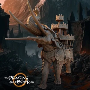 Gigantesco Elefante Da Guerra - Figure Tabletop 28mm - TPGEO SDA D&D Pathfinder - Bild 1 von 1