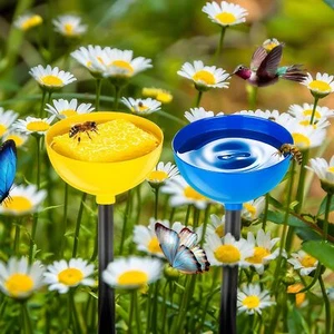 2PCS Big Bee Watering StationsMetal Butterfly Water Feeder Cup3.1inch Bee Cup... - Picture 1 of 7