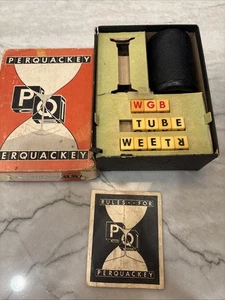 Juego de palabras Perquackey 1956 Hollingsworth Bros. Lakeside Toys de colección  - Imagen 1 de 1