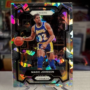 Magic Johnson 2023-24 Panini Prizm Silver Cracked Ice Lakers ⭐️ MINT - Picture 1 of 3