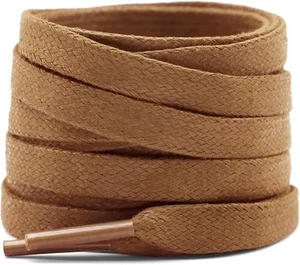 YFINE Flat Waxed Shoe Laces: Sneakers Shoelaces for Men&Women Boot - 2 Pair - Picture 1 of 5