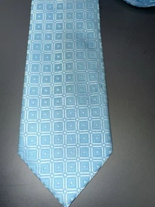 Donald J. Trump Signature Collection Men’s Blue Geometric Silk Necktie 61”x3.5” - Picture 1 of 6