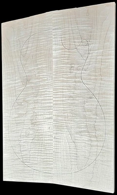 Figured 3a curly maple droptop glued guitar top - Image 1 of 4