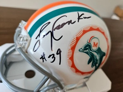 拉里·克森卡签名迷你头盔签名迈阿密海豚队 PSA 认证 #39 — 第 1/4 张图片