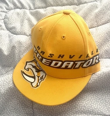Nashville Predators NHL Wool Trucker Hat Cap Hockey Logo S/M Adidas 6 7/8-7 1/4 - Image 1 of 4