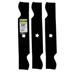 3 Blade Set for Many 54 In. Cut Craftsman, Husqvarna, Poulan Mowers Replaces OEM - Picture 1 of 12