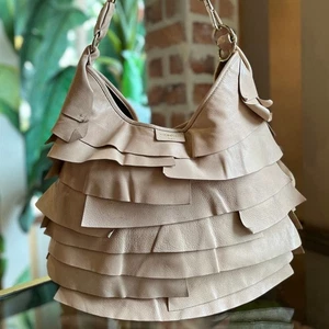 Bolso hobo SAINT LAURENT St. Tropez piel de becerro con volantes - Imagen 1 de 15