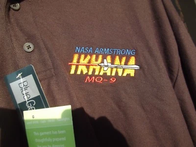 MQ-9 Predator B-Reaper DRONE Edwards NASA ARMSTRONG FACILITY-USAF POLO Shirt XL Foto 1 de 4