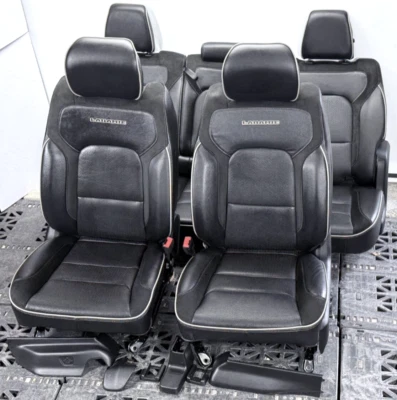 ✅ 19-25 RAM 1500 5ª LARAMIE DOBLE CABINA OEM CUERO ASIENTOS CONJUNTO DE 4 NEGROS refrigeración térmica Foto 1 de 4