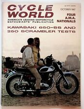 1967 October Cycle World Motorcycle Magazine Kawasaki 650 Motocross 250 Triumph