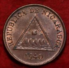 Uncirculated 1940 Nicaragua 1 Centavo Foreign Coin