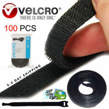 100 VELCRO Brand Ties Cable Cord Organizer Wraps Reusable Die Cut Strap 8" (New)