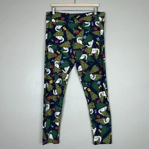 Lularoe Leggings Women TC Christmas Trees White Elephant Presents Holiday - Picture 1 of 14