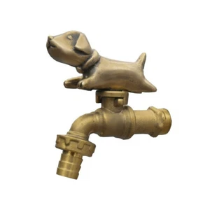 Grifo de latón jardín grifo cachorro grifo perro vintage agua decoración del hogar vida al aire libre - Imagen 1 de 1