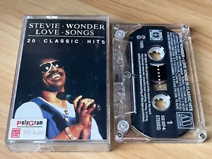 Stevie Wonder Love Songs 20 Classic Hits Cassette Tape (PolyGram TH 1985) Soul - Picture 1 of 3