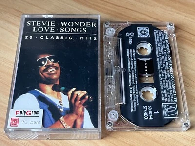 Stevie Wonder Love Songs 20 Classic Hits Cassette Tape (PolyGram TH 1985) Soul - Image 1 of 3