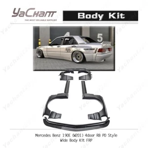 FRP PD RB BodyKit For Mercedes Benz 190E (W201) 4door Splitter Fender Spoiler - Picture 1 of 24
