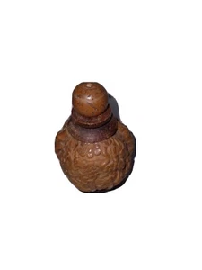 Antique Chinese Eighteen Lohan Carved Nut Snuff Jar ca. 1900 - Picture 1 of 10