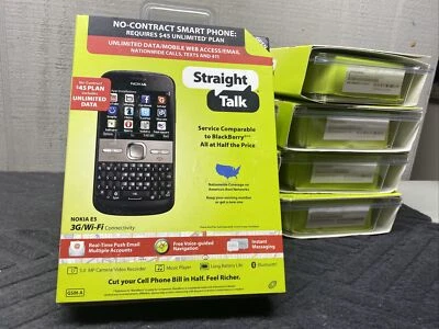 Nokia E Series E5-00 - Carbon Black Smartphone Straight Talk - Image 1 of 4