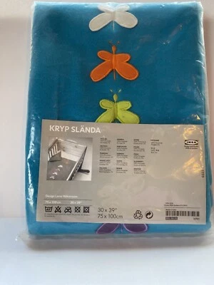 Manta de cama para cuna de bebé Ikea Kryp Slanda azul mariposa 30" x 39" sellada nueva Foto 1 de 4