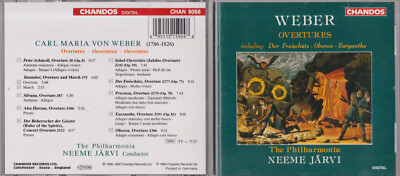Von Weber - Overtures by Neeme Jarvi (CD, 199...