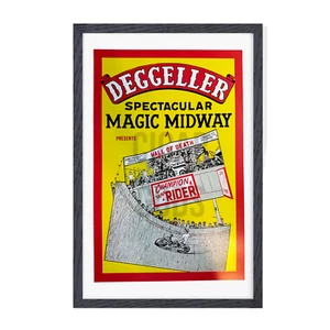 Wall of Death Motorrad Poster Vintage Karneval Sideshow Kunst 11x17 Druck - Bild 1 von 4