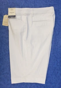 St. Johns Bay Damen Bermuda Shorts GRÖSSE M 8 weiß mittelhoher Bund Baumwolle Elasthan NEU - Bild 1 von 10