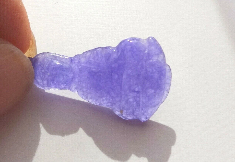 De Colección Oro 14K Lavanda Jade Loto Buda Yoga KwanYin Guanyin Colgante f Collar Foto 1 de 4