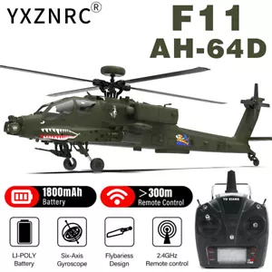 YXZNRC F11 AH-64D Apache 6-Axis Gyro 2.4G 6CH 3D Aircraft RC 1:32 Helicopter - Picture 1 of 26