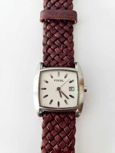 Fossil JR-8838 Brown Leather Stainless Steel Analog Wristwatch - Picture 1 of 5