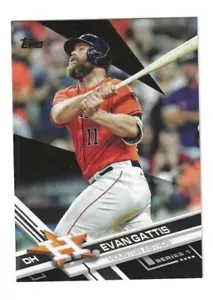 2017 Topps Serie 1 Evan Gattis #160 Nero Parallelo 58/66 - Houston Astros - Foto 1 di 2