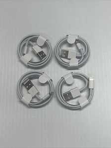 4 pack Fits Apple 3ft. (1m) Lightning to USB-A Cable - White - Photo 1 sur 1