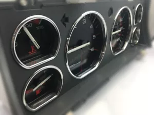 For Jeep Cherokee XJ 84-96 Polished Aluminium Trim Rings Instrument Cluster - Picture 1 of 16