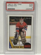 1987-88 O-Pee-Chee Patrick Roy #163 PSA 9 HOF