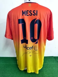 01 MAGLIA BARCELONA MESSI NO MATCH WORN ISSUED SHIRT JERSEY CAMISETA SIGNED COA - Foto 1 di 6
