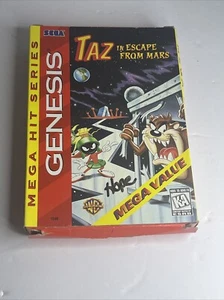 Taz In Escape From Mars [Cardboard Box] Sega Genesis Complete Game - Picture 1 of 6