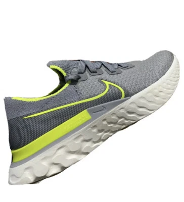 NIKE MEN’S  REACT INFINITY RUN FLYKNIT UK 5.5 EU 38.5 US 6 Grey Volt CD4371 008 - Image 1 of 4
