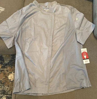 Chef Works Womens Springfield Chef Coat (BCWSZ006) Grey New NWT - Image 1 of 4